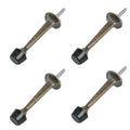 Homotek 4 Pack Heavy Duty Solid Rigid Door Stop With Soft Rubber Tip, Zinc Die Cast Door Stopper Protect Wall & Door,Antique Bra