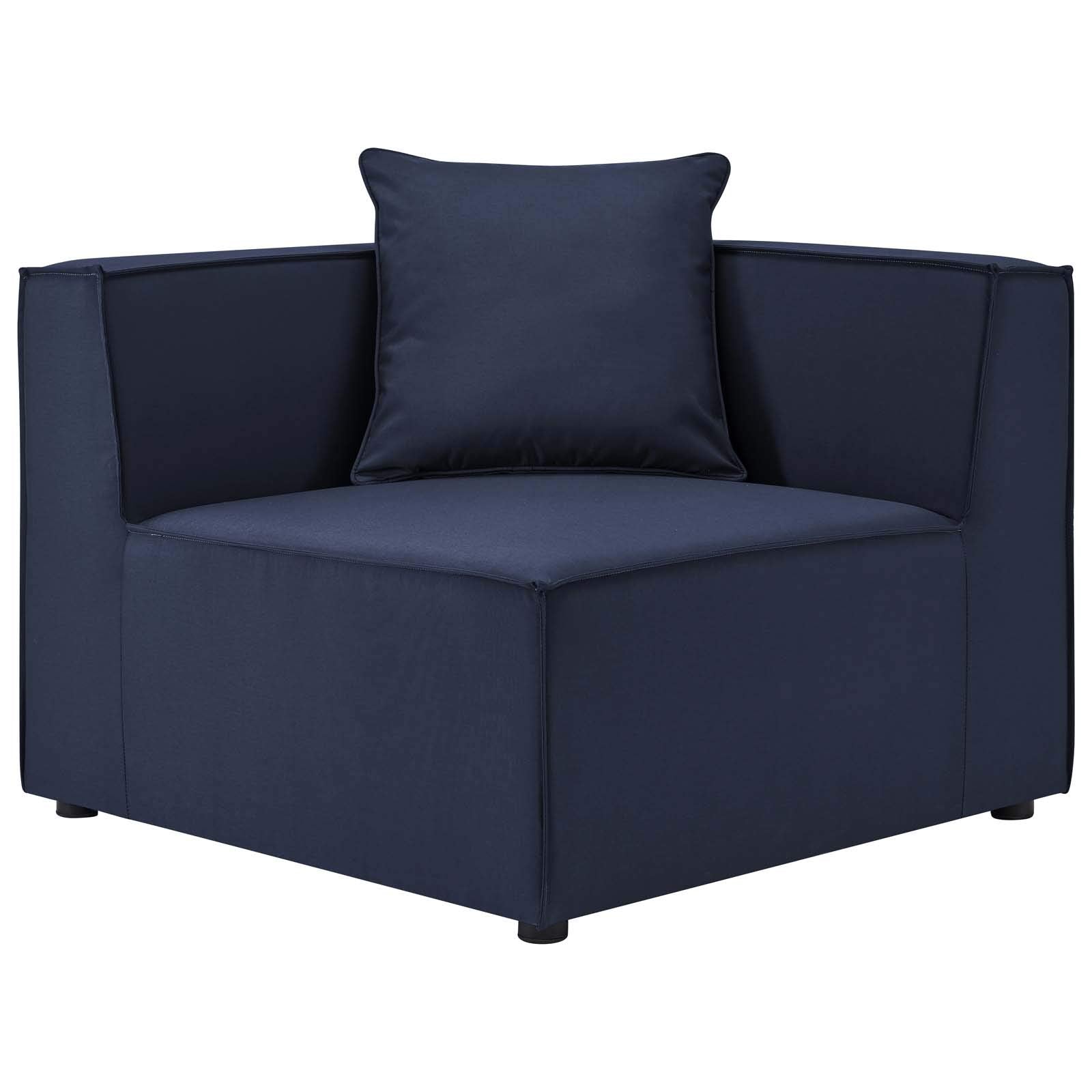 Modway Eei-4381-Nav Saybrook Outdoor Patio Upholstered 4-Piece Sectional Sofa, Navy