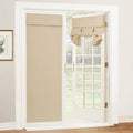 Ryb Home 2 Panels Kitchen Door Curtains - Blackout French Door Curtain Room Darkening Window Drape For Patio Door Sidelight Glass Door Curtain Privacy Tie Up Door Blind, W 26 X L 69, Sliver Grey