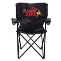 VictoryStore Outdoor Camping Chair - Illinois State University with Red Bird Head Black Folding Camping Chair with Carry B