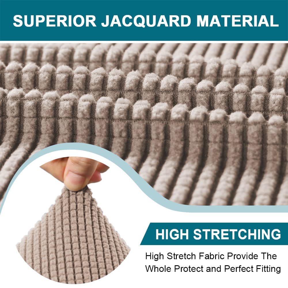 Turquoize T Cushion Chair Slipcover T Cushion Chair Covers For Living Room Stretch Sofa Couch Cover Soft Armchair Cover Washable Furniture Covers With Individual T Cushion Seat Covers (Chair, Sand)