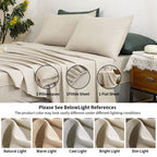 Tumei Linen Sheets Queen Size-100% Linen Bed Sheets Set Queen Size, 4Pcs Washed French Flax Linen Sheets Set With Durable Deep P