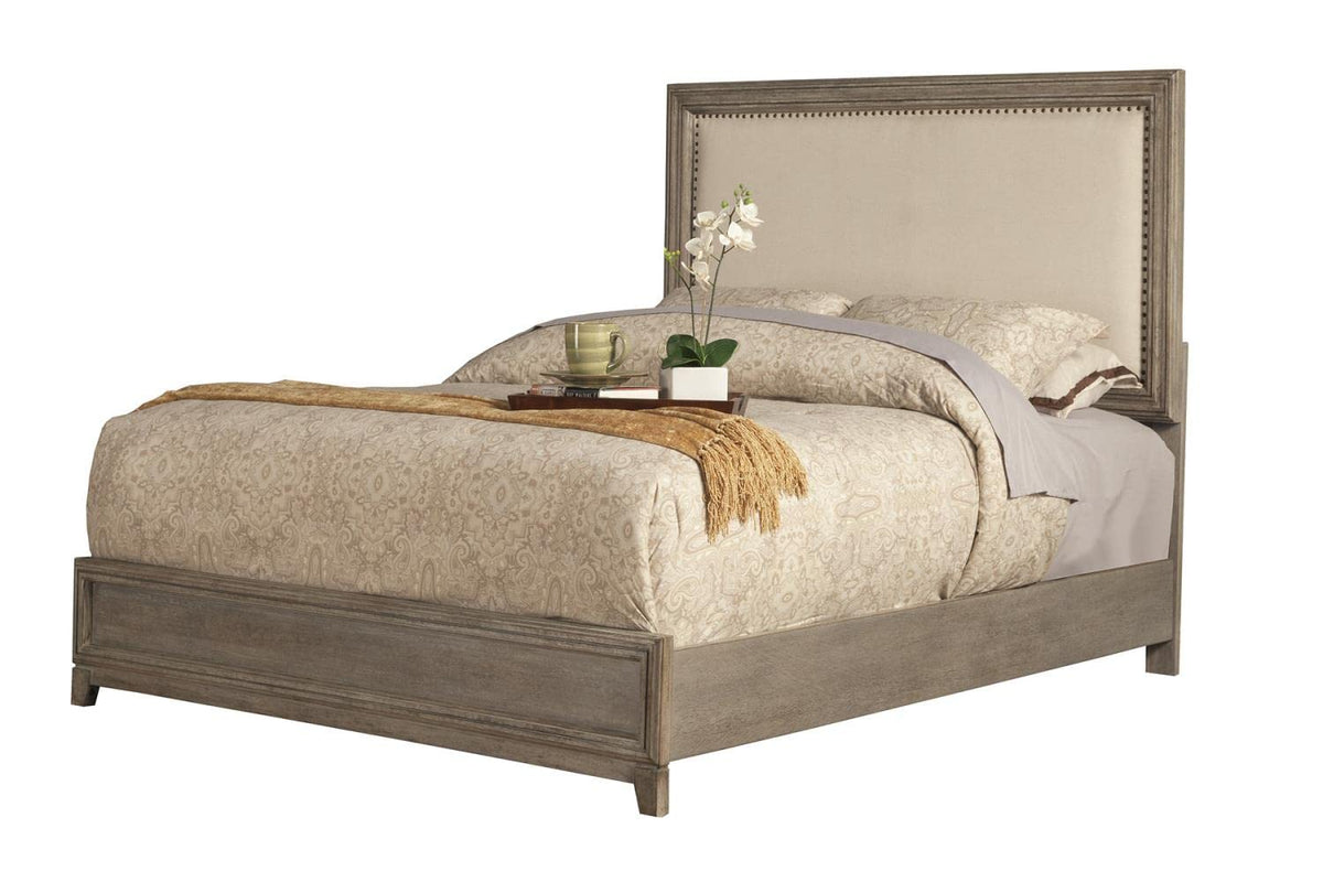 Alpine Furniture Camilla Standard King Wood Panel Bed In Antique Gray