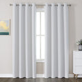 CUCRAF Grayish White Blackout Curtains 108 inch Length 2 Panels Set, Room Darkening Curtains & Drapes for Living Room Bedroom, T
