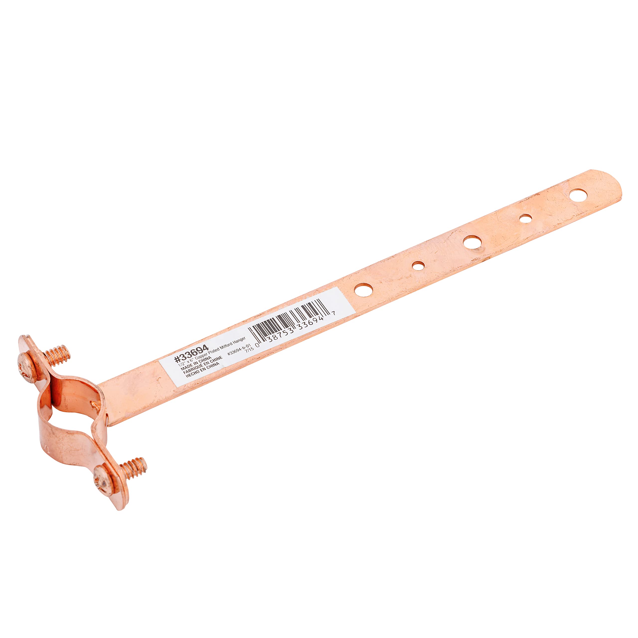 Oatey 33694 Copper Milford Hanger, 1/2 x 6