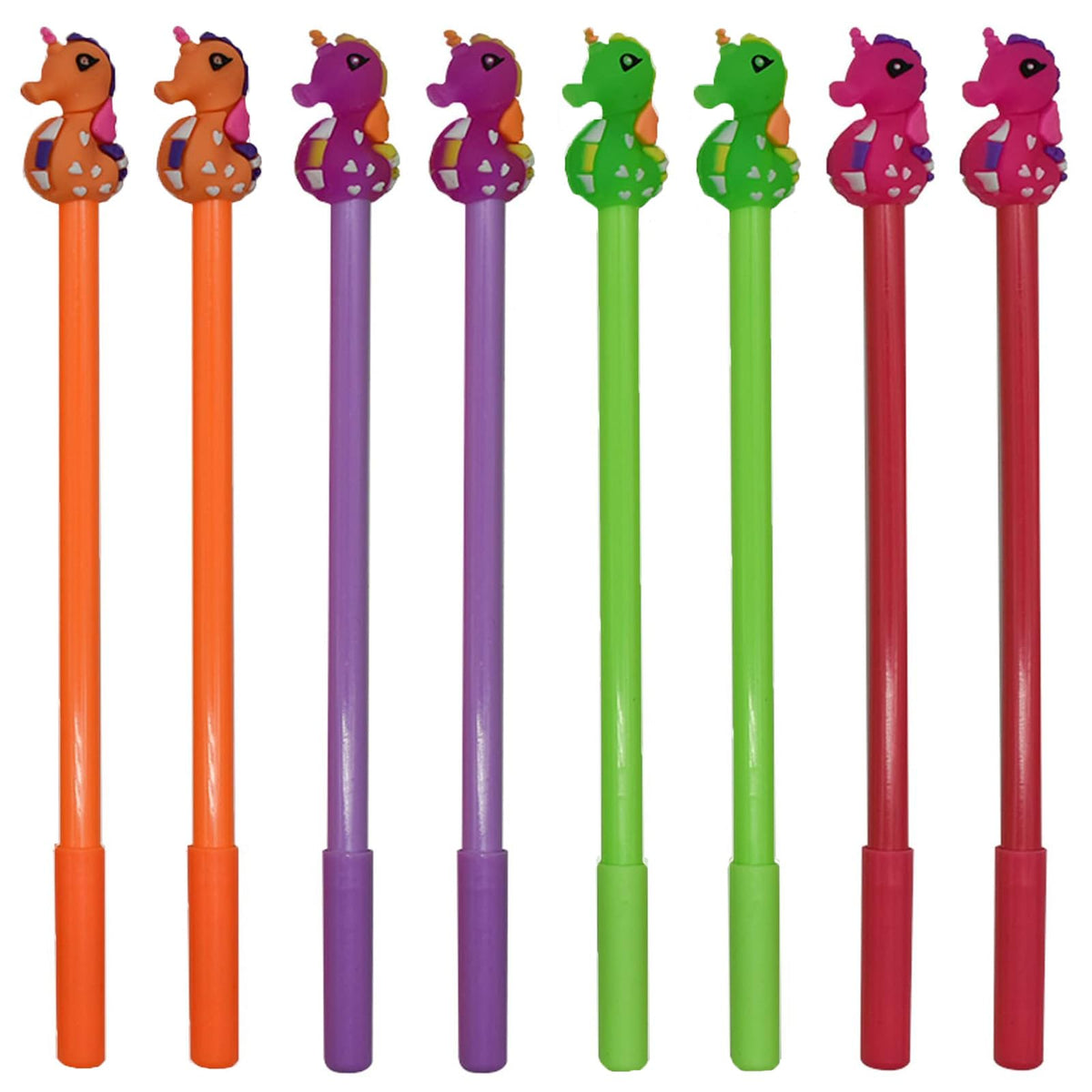 Maydahui 12 Pcs Seahorse Rollerball Gel Pen Novelty Unicorn Pens Cute Cartoon Animal Pen Black Ink For Office School Party