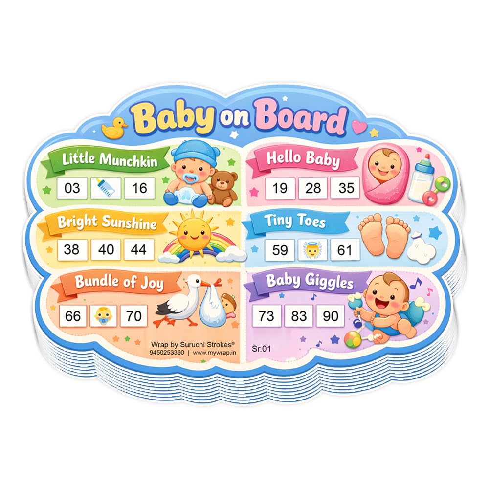 Suruchi Strokes Welcome Baby Theme Tambola | Baby Shower Little One Coming Home Housie Game Party