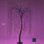 Lightshare 7 Feet Halloween Willow Tree, 256 Led Lights For Home, Festival, Nativity,Party, And Christmas Decoration,Includes Sp