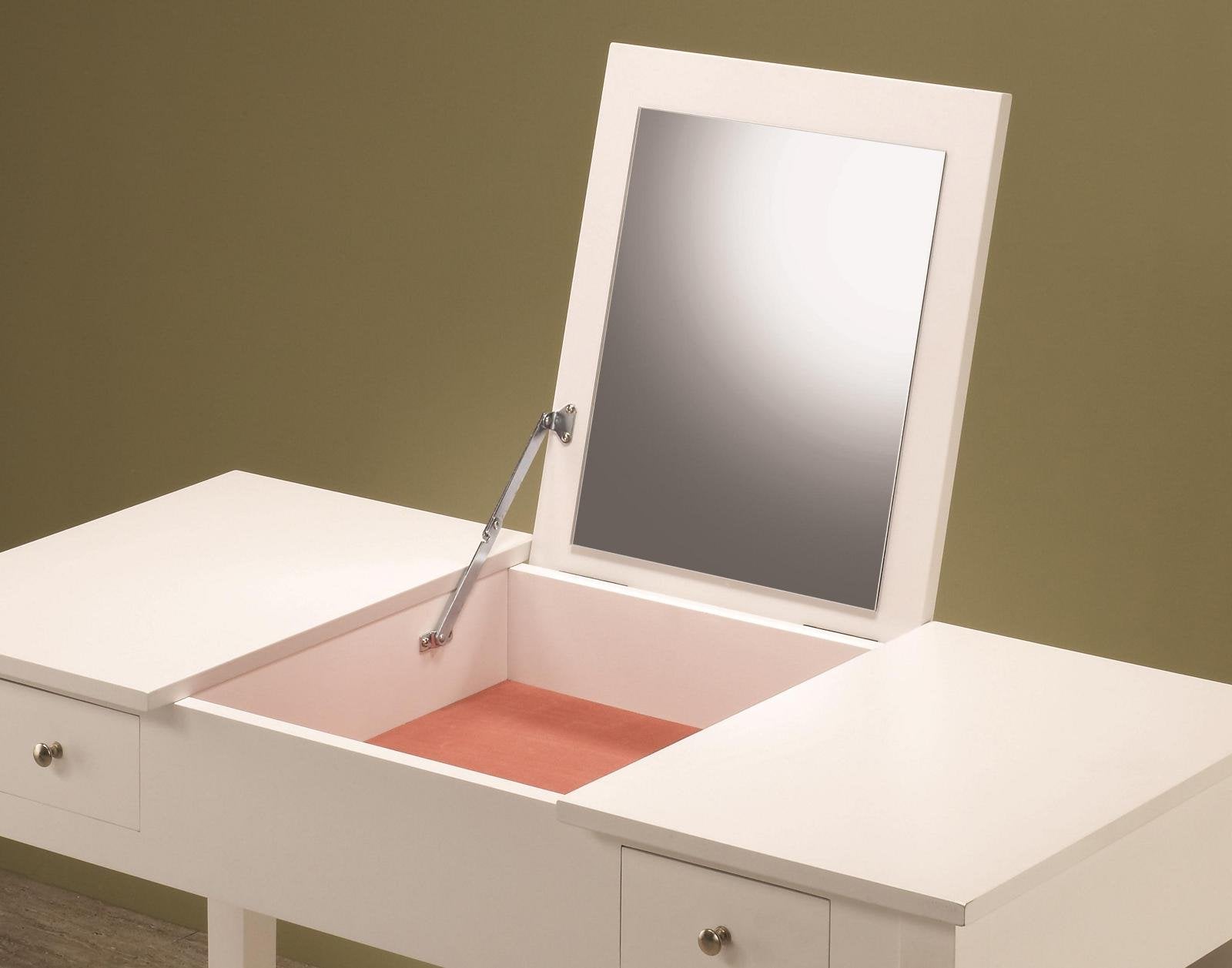 Coaster Home Furnishings 2-piece Vanity Set White and Zebra (300285ii)