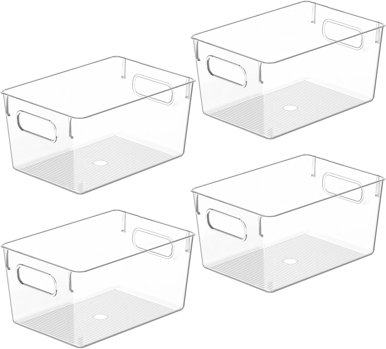 Clear Plastic Storage Bins - Pantry & Kitchen Organizers - Fridge & Freezer Bins