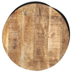 ELEMENT HARBOR Coffee Table Black 23.6"x23.6"x15.7" Solid Rough Mango Wood