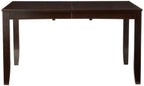 East West Furniture LYT-CAP-T Lynfield Kitchen Table - a Rectangle Dining Table Top with Butterfly Leaf, 36x66 Inch, Cappuccino
