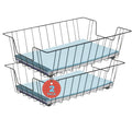 1Intheoffice Letter Tray, Paper Basket For Desk, Paper Trays, Front Load, Black Steel, 2 Pack