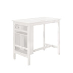 Overstock Furniture 3-Piece White Counter Height Dining Set With Shelf Storage Black Black Finish
