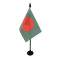 Bangladesh Table Flag 4' X 6' - Bangladeshi Desk Flag 15 X 10 Cm - Black Plastic Stick And Base - Az Flag