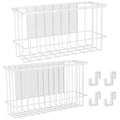 NiHome Magnetic Basket Organizer, Dryer Ball Holder, 2 Pack, White