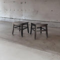 Ergode Wood Kaya Conductor Stools - Lightweight & Portable, Coffee Finish, 2-Pc Set