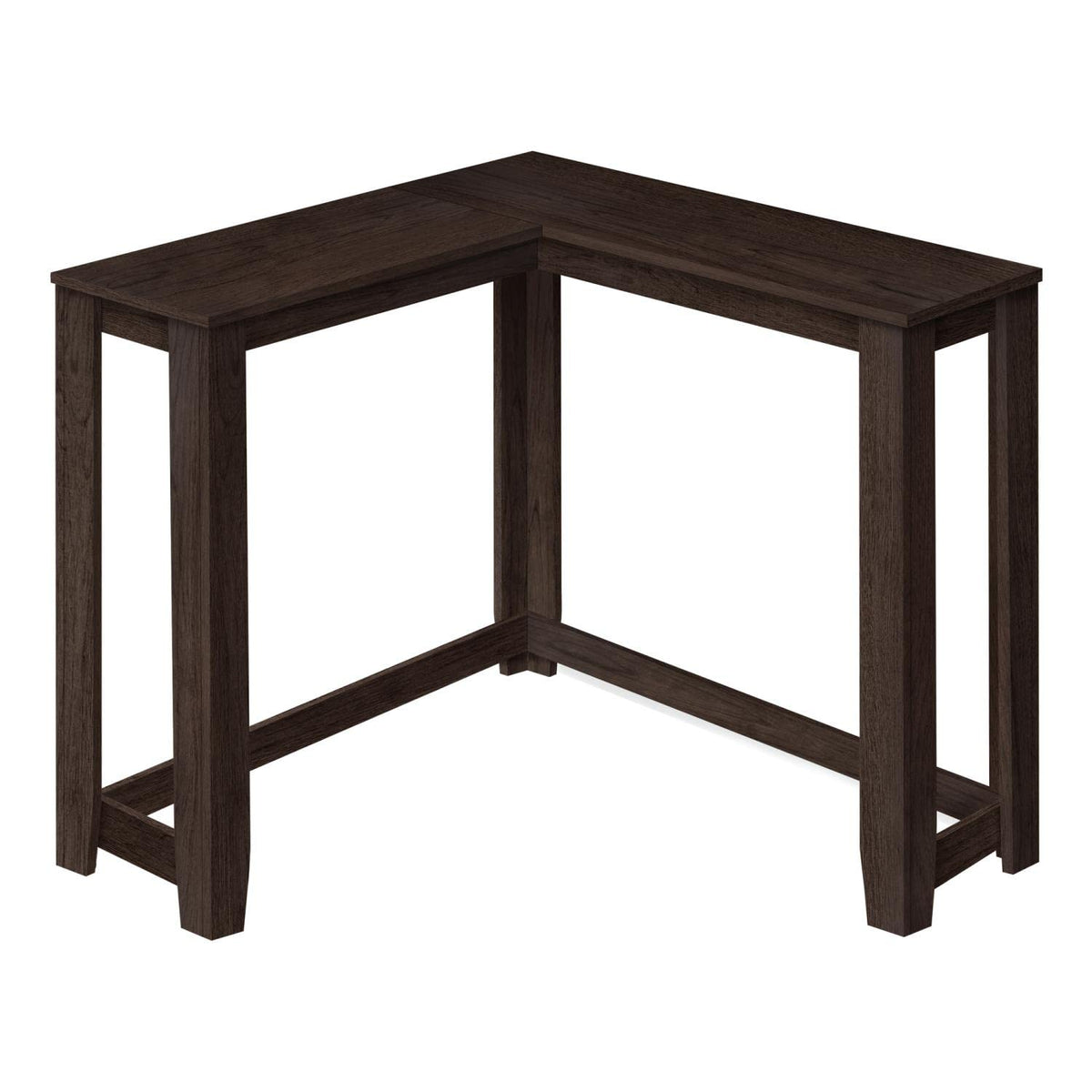 Monarch Specialties 3660 Accent Table, Console, Entryway, Narrow, Corner, Living Room, Bedroom, Laminate, Brown, Contemporary, Modern Table-36 / Espresso, 35.5' L x 35.5' W x 32' H