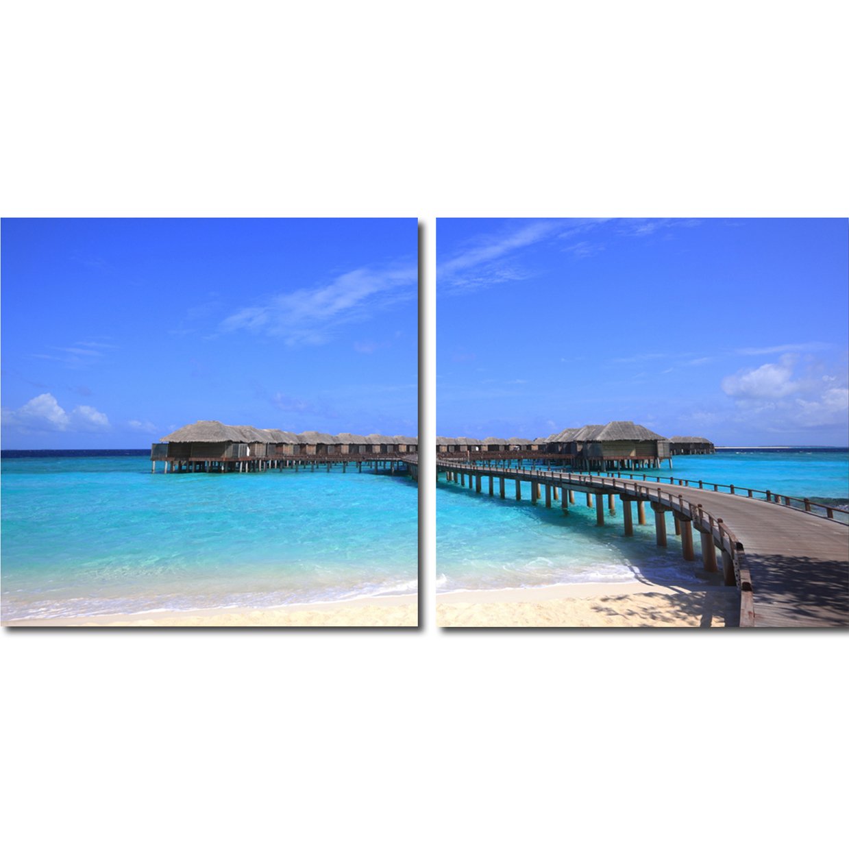 Baxton Studio VC-2071AB Painting Artwork, 19.68 x 19.68 x 1, Bridge to Paradise