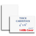 Extra Heavy Duty 140Lb Cover Cardstock - 4' X 6' Bright White - 379Gsm 18Pt Thick Paper - Index, Flash & Post Card Stock - 100