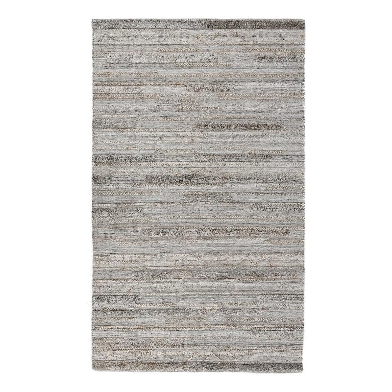 Kosas Home Fallon 60 x 96 Striped Polyester Fabric Area Rug in Gray