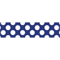 Schoolgirl Style - Navy With Polka Dots Straight Borders