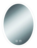 Litex Industries Mirror Litex MIR3009B Vertical Oval Wall Mounted Backlit Vanity Bathroom LED Lighted 2 Touch