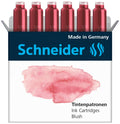 Schneider Ink Cartridge Pastel, Standard Format, Ball Closure, Refill For Fountain And Cartridge Rollerball Pens, Blush Ink, Box