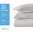 Ienjoy Home Hotel Collection Soft Brushed Microfiber Duvet Cover Set, King, Lgray (Bll-Duvet -King-Lgray)