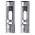 BATH GURU ABS Plastic Shampoo Sanitizer Gel Liquid Soap Dispenser for Bathroom Kitchen (2, Silver, Chrome)