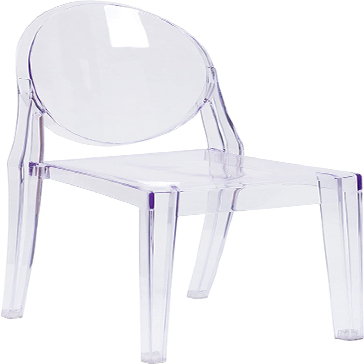 Flash Furniture Murray Indoor/Outdoor Ghost Accent And Dining Chairs, Stackable Transparent Restaurant Chairs, Set Of 4, Transpa