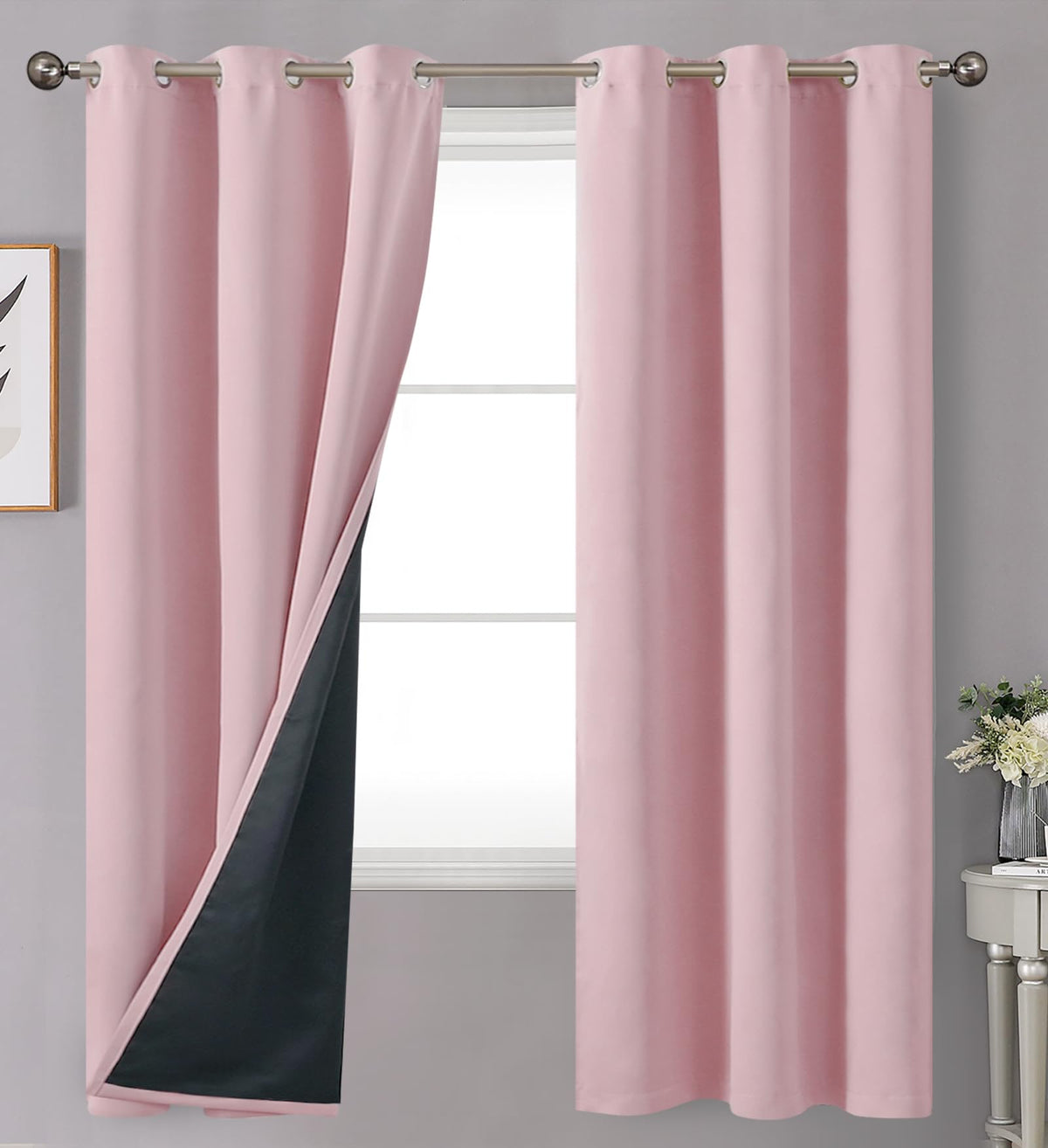 Youngstex 100% Blackout Curtains 72 Inches Length For Kids Bedroom, Thick Full Light Blocking Thermal Insulated Blackout Window