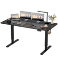 Furmax Electric Height Adjustable Standing Desk Large 63 x 24 Inches Sit Stand up Desk Home Office Computer Desk Memory Preset w