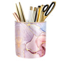 Waveyu Pink Pen Holder For Desk, Premium Ceramic Pencil Holder Pen Cup Marker Holder Makeup Brush Holders, Desk Accessories & Wo