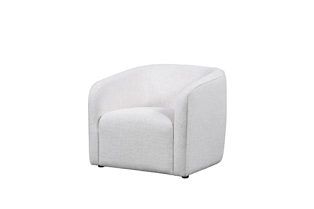 Neos Modern Upholstered Fabric Club Chair (Off White)