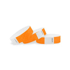 Wristco Neon Orange Tyvek Wristbands For Events - 500 Count - Tamper-Proof Design & Fluorescent Color Prevent Reuse - Premium-Gr