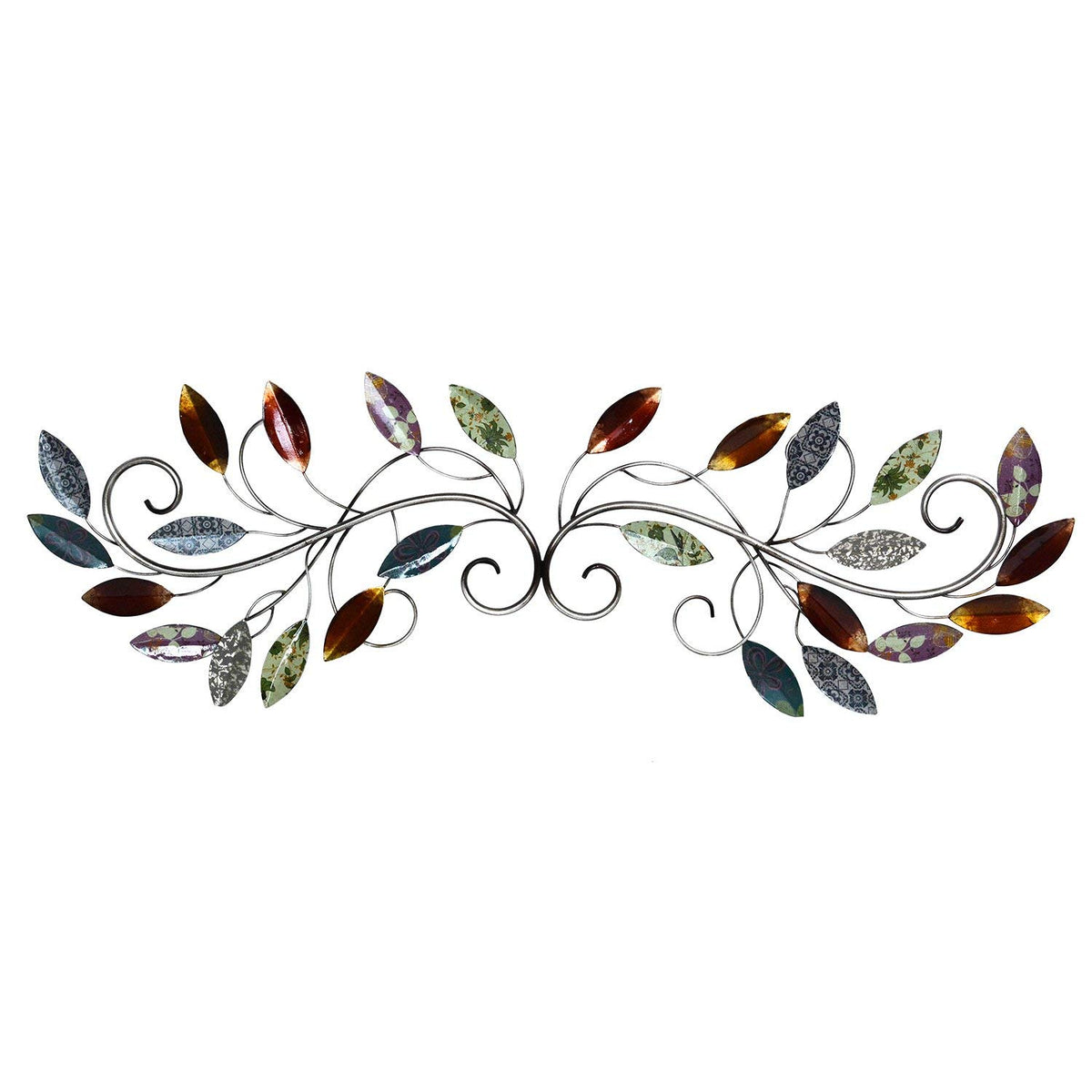 HomeRoots Multi Leaf Metal Scroll Wall Decor