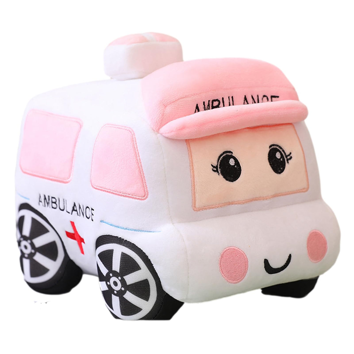 3D Cartoon Ambulance Throw Pillow Hugging Ambulance Plush Ambulance Stuffed Animal Toys Ambulance Pillow Sofa Cushion Ambulance