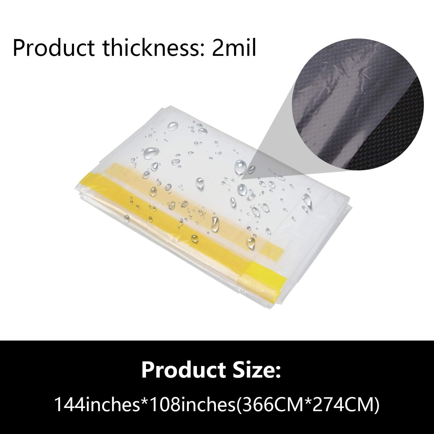 2 Pack Plastic Couch Cover & 2 Pack Battery Tape,Furniture Covers,Waterproof Couch Covers,Extra Large Plastic Tarp Couch Covers