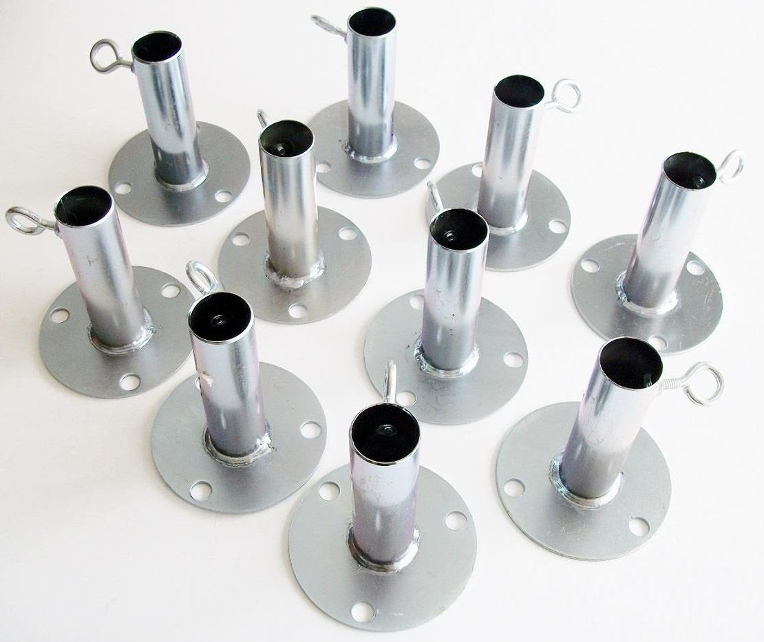 10Pc 1' Heavy Duty Short Foot Pads/Baseball Batting Cage Base Plate (Fpb)