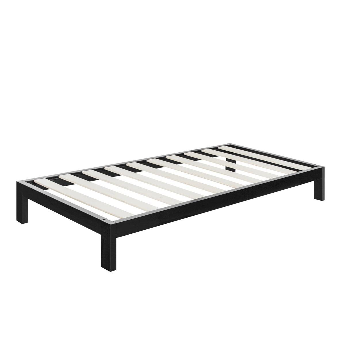 ZINUS Arnav Metal Platform Bed Frame, Wood Slat Support, No Box Spring Needed, Easy Assembly, Black, Twin