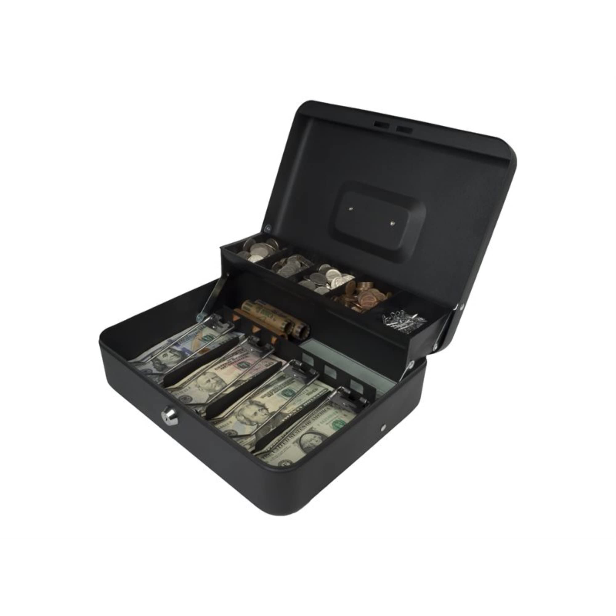 Royal Sovereign Money Handling Security Box Cash Box (Rscb-400), Tiered-Tray