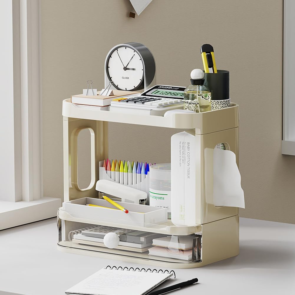 kaileyouxiangongsi 3-Tier Desk Organizers & Dispensers,Mail Holder for Office Desk Organization,Kitchen Spice Rack or Bathroom C