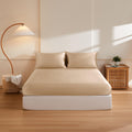 Thxsilk Full Silk Fitted Sheet 3Pcs Set, 6A+ Top Grade 100% Pure Mulberry Silk Bed Sheets Set Luxury Bedding Sheet For Hair And