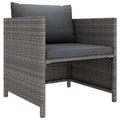 vidaXL Outdoor Patio Sofa with Removable Cushions | Gray Poly Rattan Lounge Sofa | Modular Design for Personalized Configuration | Durable and Comfortable