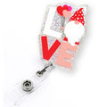 Valentine'S Day Gnome Love Badge Reel Retractable For Nurse Nursing Rn Doctor Medical Worker & Teacher | Cute Nurse Gifts Valent