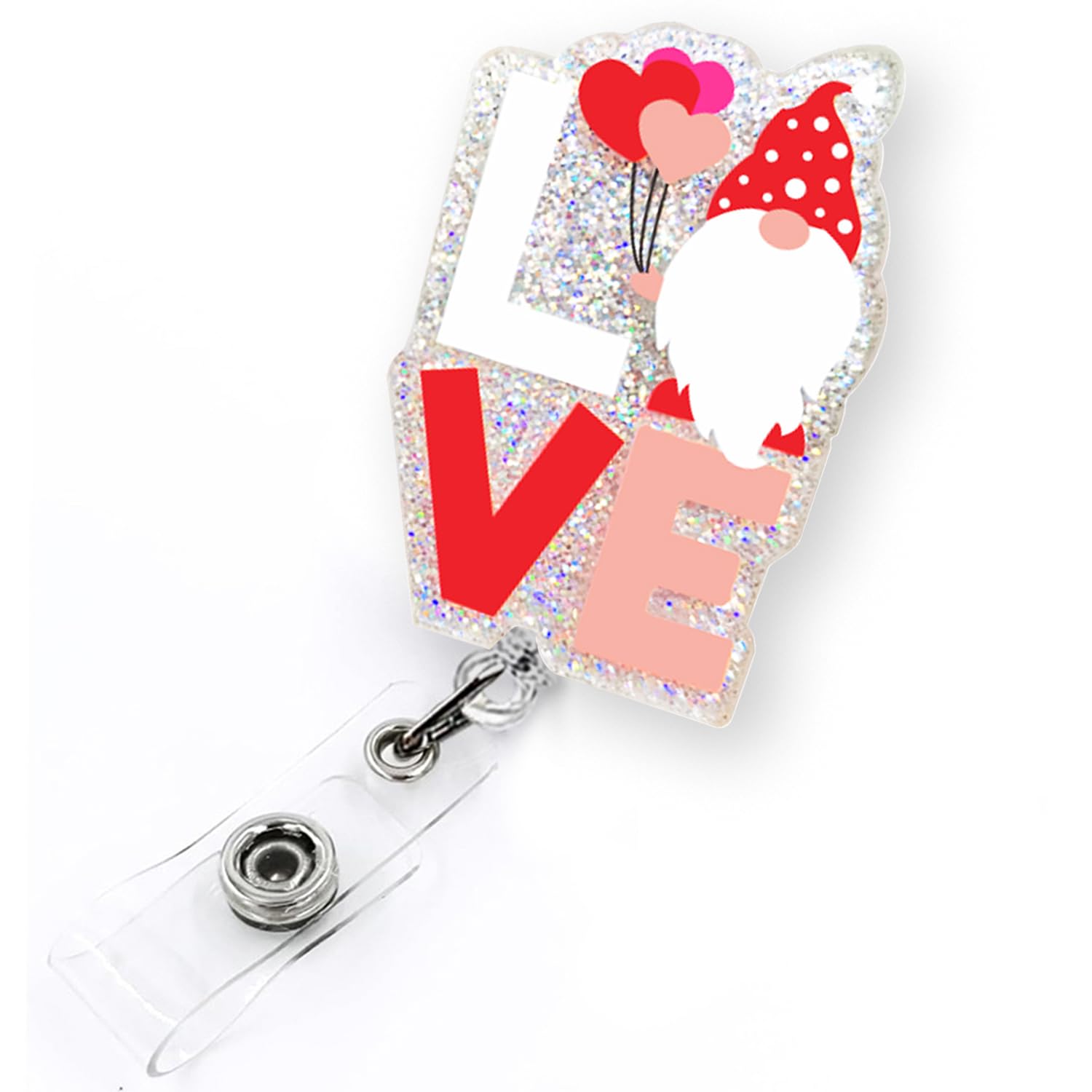 Valentine'S Day Gnome Love Badge Reel Retractable For Nurse Nursing Rn Doctor Medical Worker & Teacher | Cute Nurse Gifts Valent