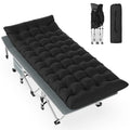 Slendor Folding Camping Cot, Sleeping Cot for Adults with Carry Bag, Mattress, 1200D Layer Oxford Portable Camp Cot Bed for Gues