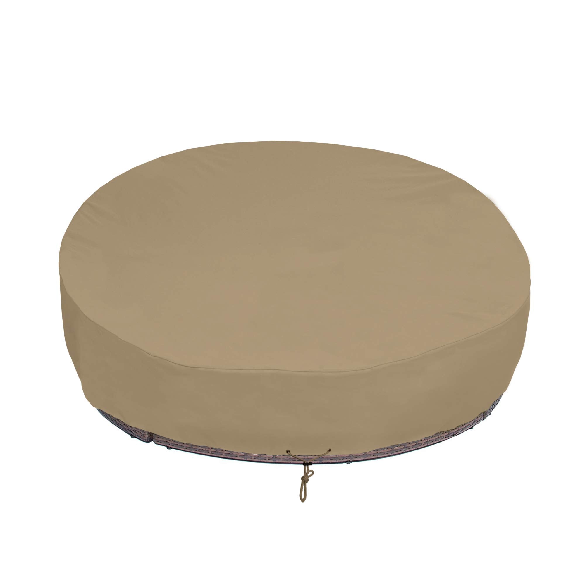 Sunpatio Outdoor Daybed Cover 75'Dia, Patio Furniture Sofa Cover Waterproof, All Weather Protection Round Canopy Day Bed Cover