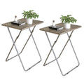 Folding TV Tray Table Set of 2,Dinner Snack Trays Table for Eating on Couch,Portable Metal Dinner Table for Small Sofa Bedside T